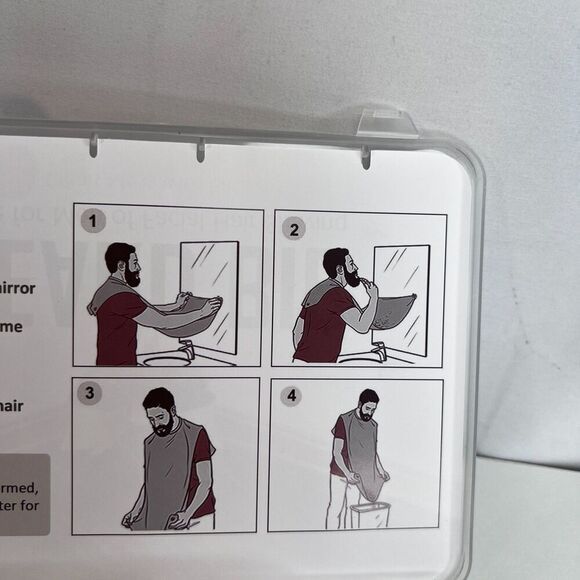 Beard Bib NEW Bib Apron for Men Gift Beard Trimming Catcher Bib for Shaving Hair - Picture 5 of 8